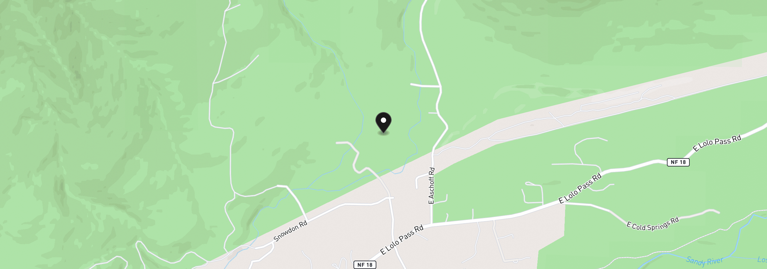 Map showing the location of 20284 E Carnarvon Dr, Rhododendron, OR 97049