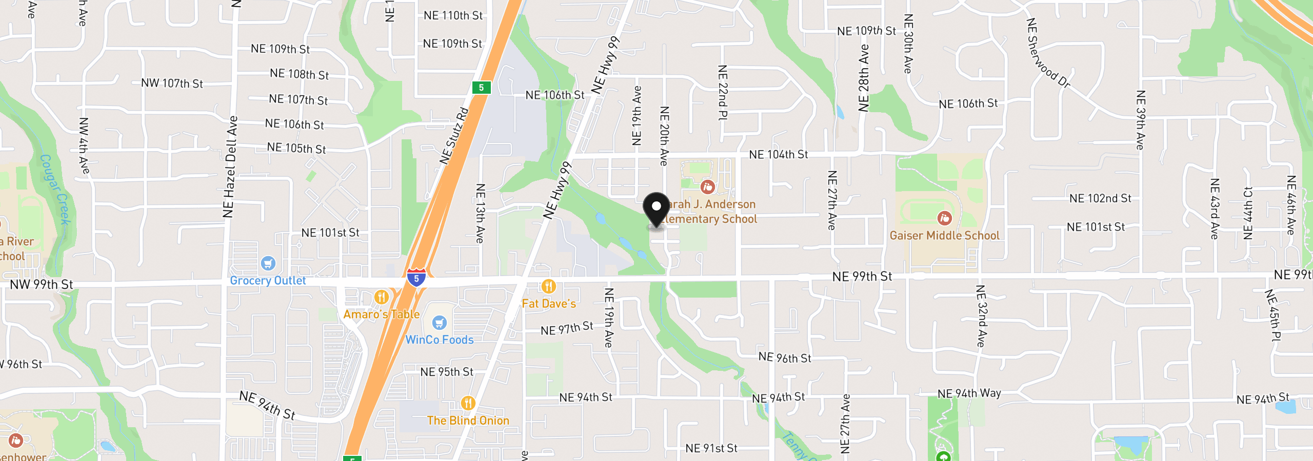 Map showing the location of 1927 NE 101st Cir, Vancouver, Wa 98686