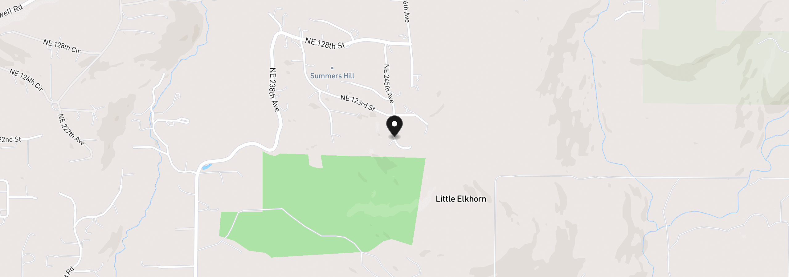 Map showing the location of 0 NE 245th Ct, Brush Prairie, Wa 98606
