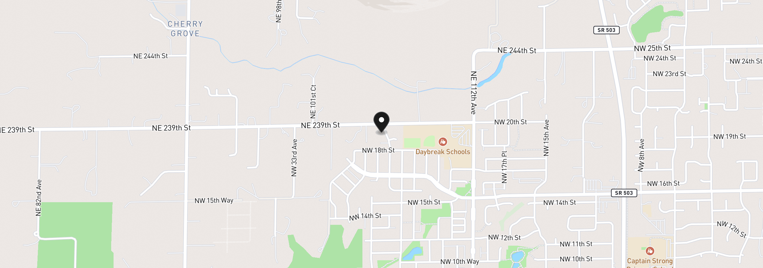 Map showing the location of 1908 NW 26th Ave, Battle Ground, Wa 98604
