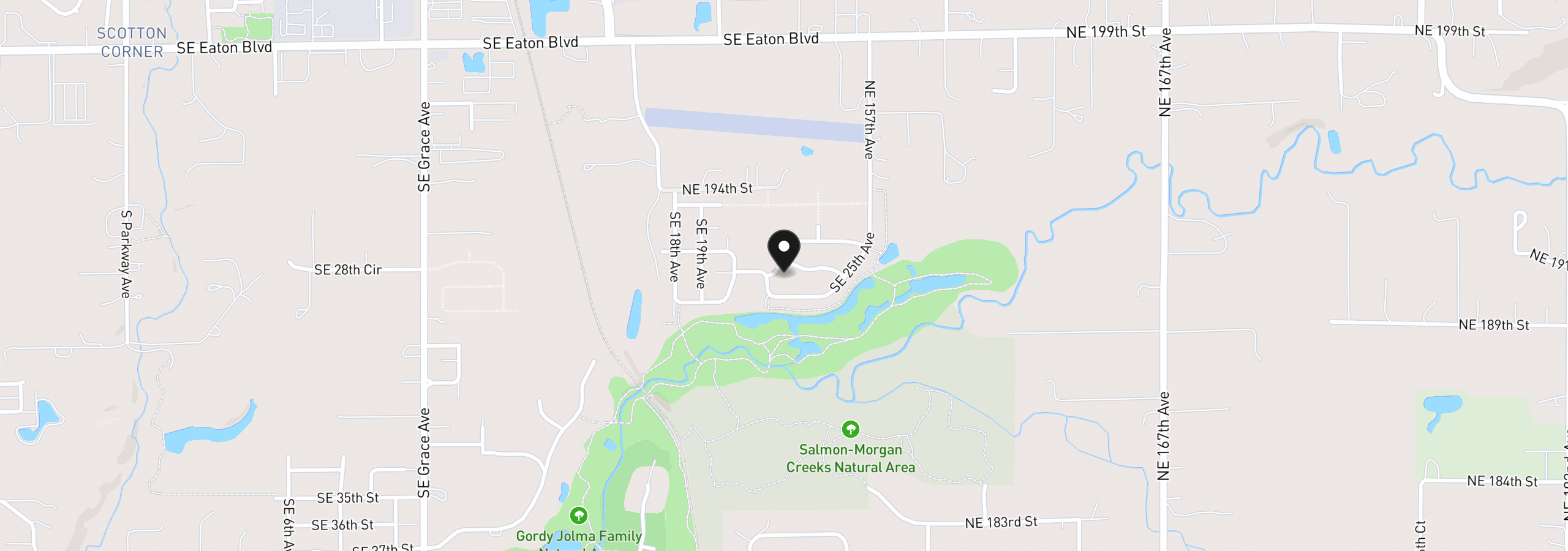 Map showing the location of 2713 SE 22nd Ave, Battle Ground, Wa 98604