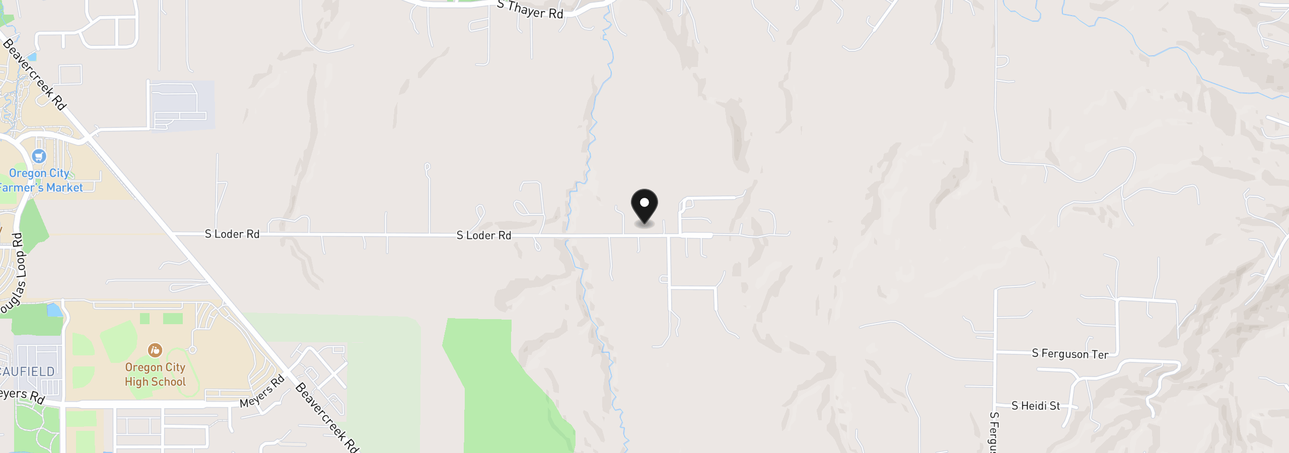 Map showing the location of 15781 Loder Rd, Oregon City, OR 97045