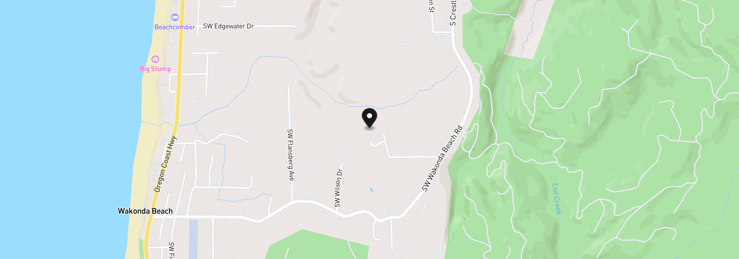 Map showing the location of 371 SW Newton Dr, Waldport, OR 97394
