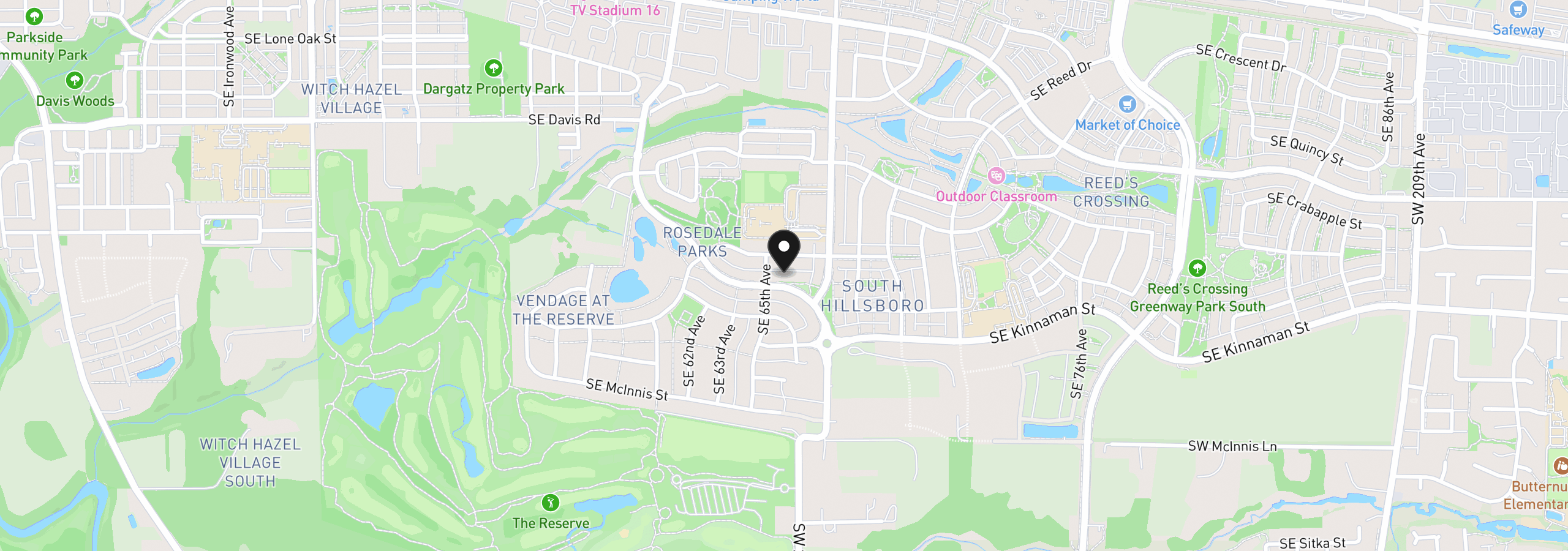Map showing the location of 4236 SE Century Blvd, Hillsboro, OR 97123