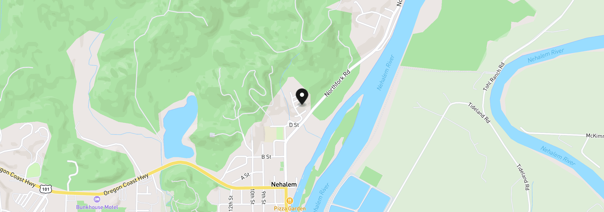 Map showing the location of 13150 D St 16, Nehalem, OR 97131