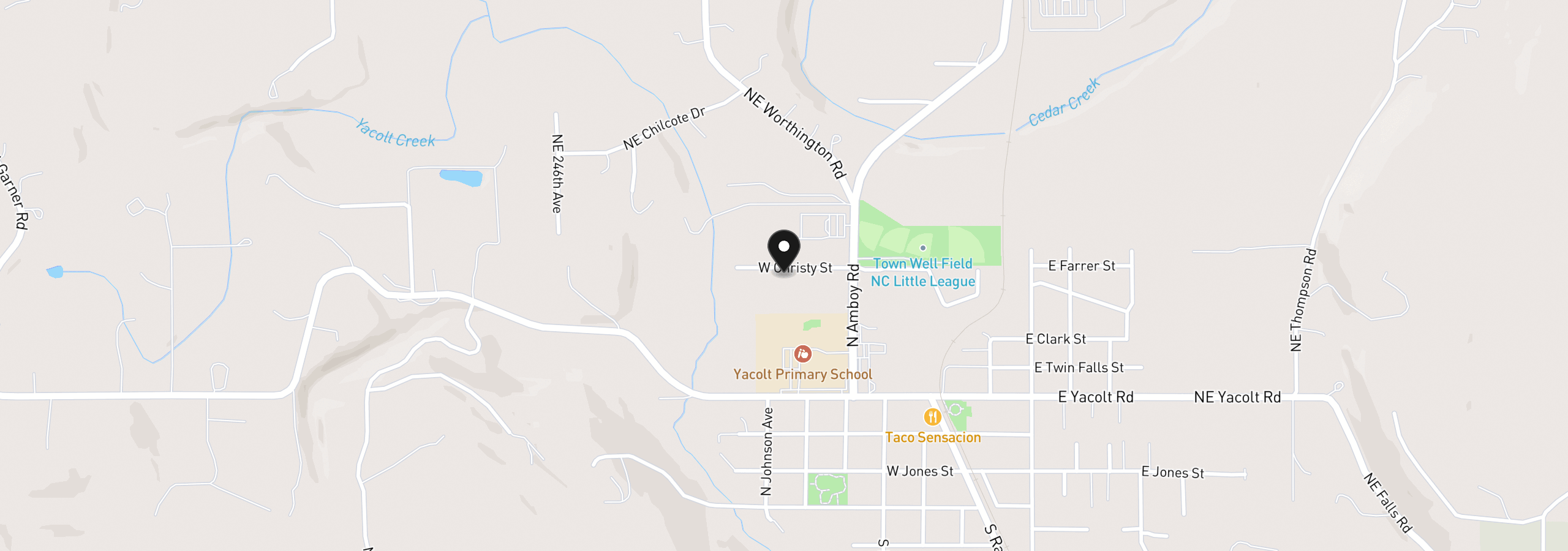 Map showing the location of 509 W Christy St, Yacolt, Wa 98675