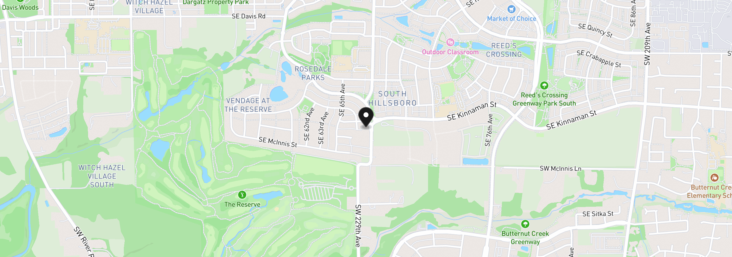 Map showing the location of 4391 SE Century Blvd, Hillsboro, OR 97123