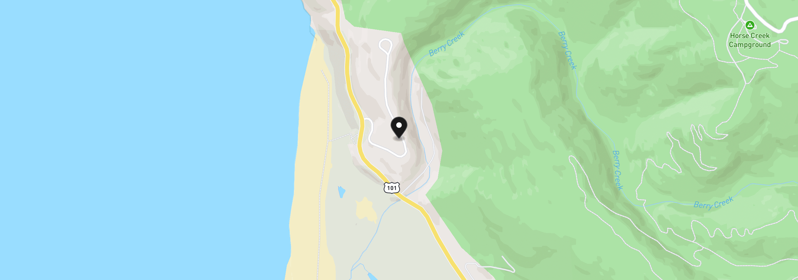 Map showing the location of 90790 Southview Ln, Florence, OR 97439
