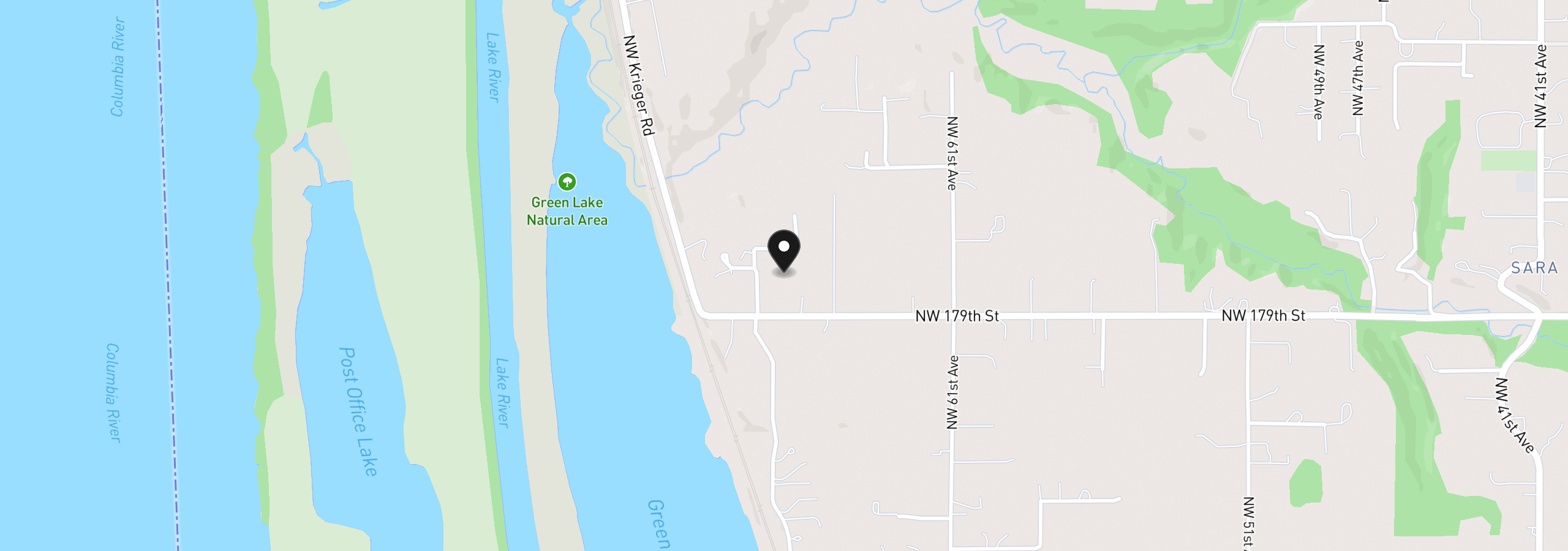Map showing the location of 6680 NW 179th St, Ridgefield, Wa 98642