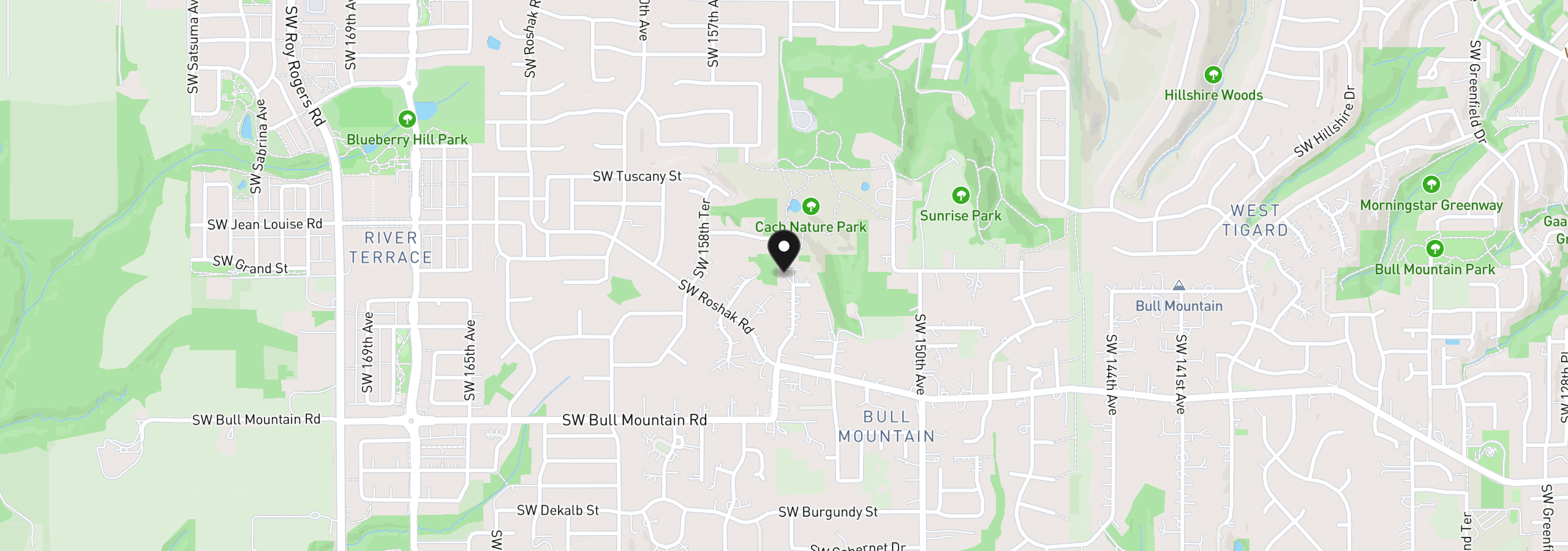 Map showing the location of 14005 155th Ter, Portland, OR 97224
