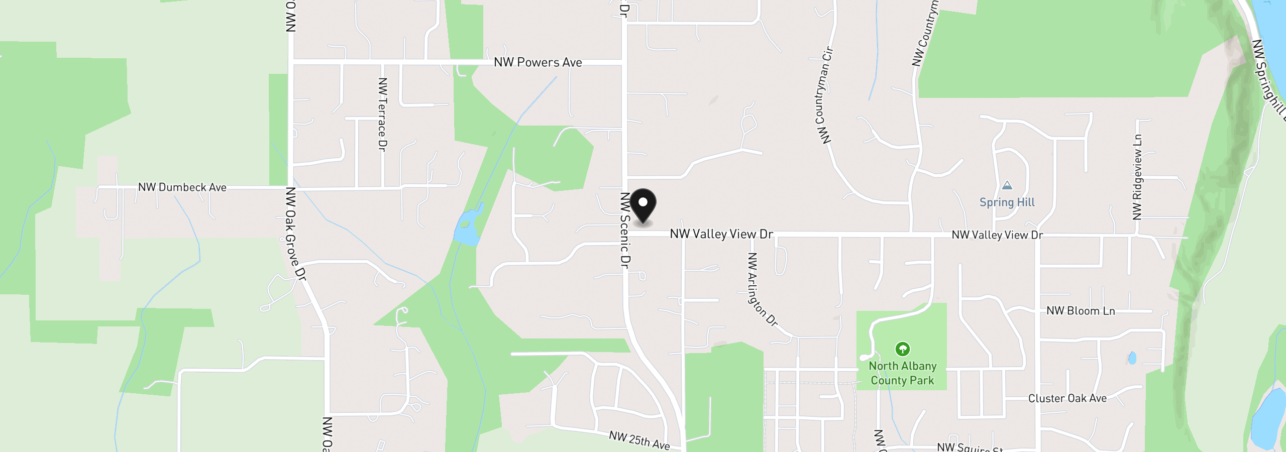Map showing the location of Valley View Dr Dr 1101, Albany, OR 97321