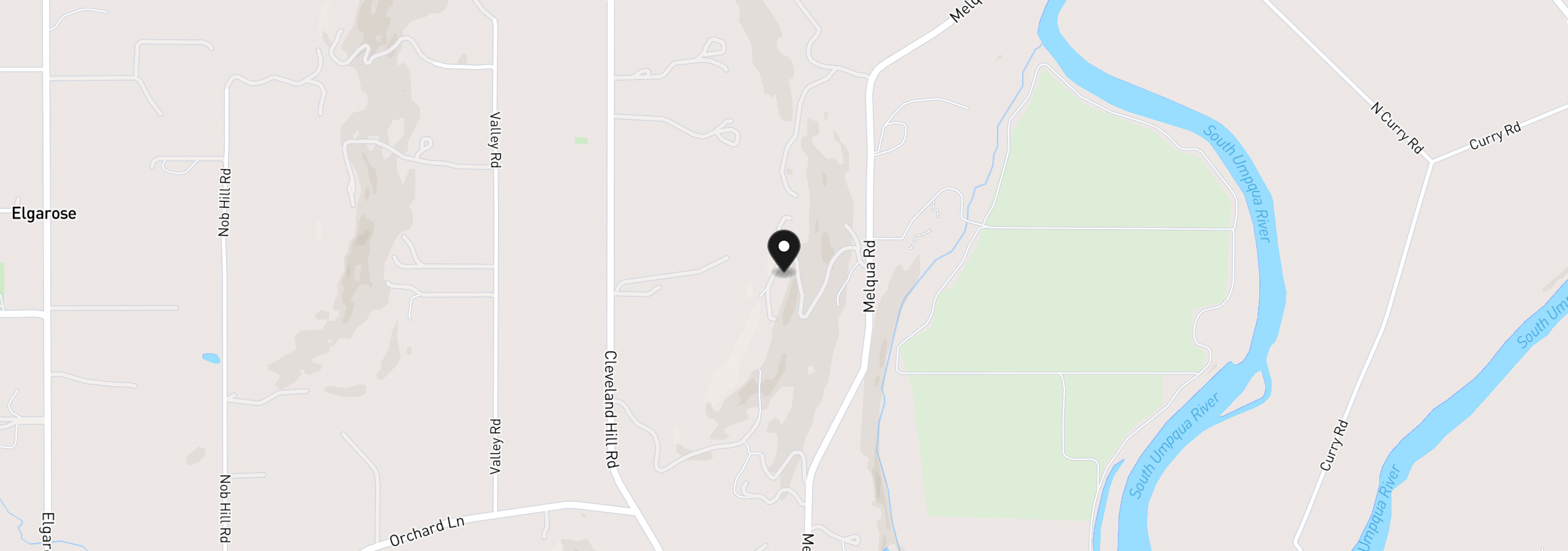 Map showing the location of 500 Westridge Ln, Roseburg, OR 97471