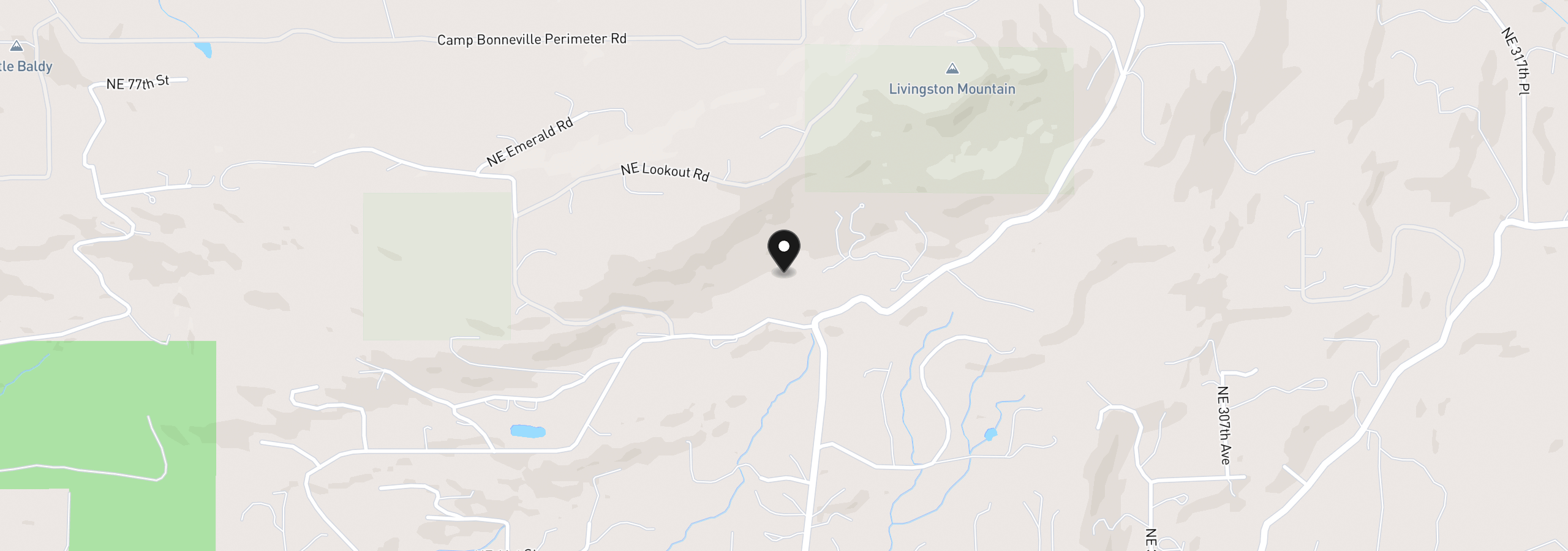Map showing the location of NE Hancock Rd 1, Camas, Wa 98607