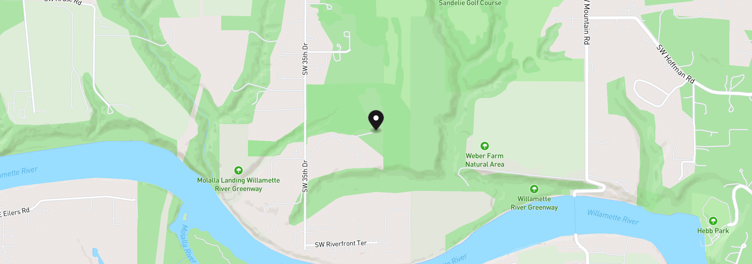 Map showing the location of 30000 SW 35th Dr, Wilsonville, OR 97070