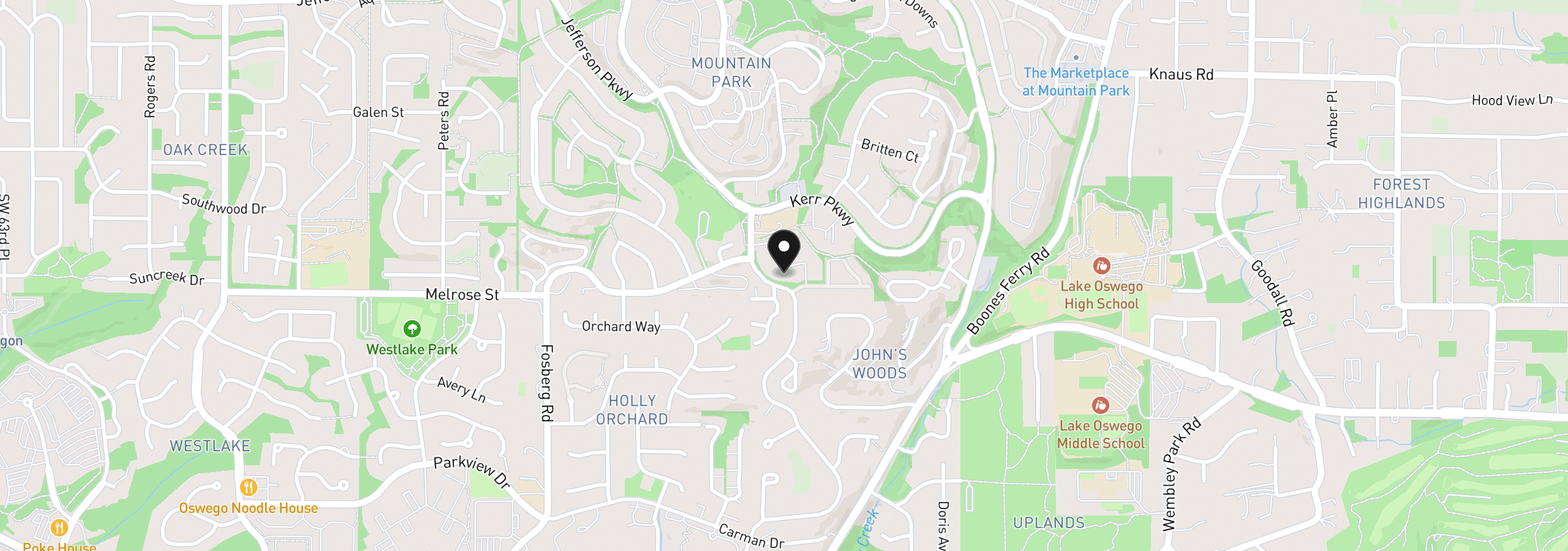 Map showing the location of 4 Touchstone 146, Lake Oswego, OR 97035