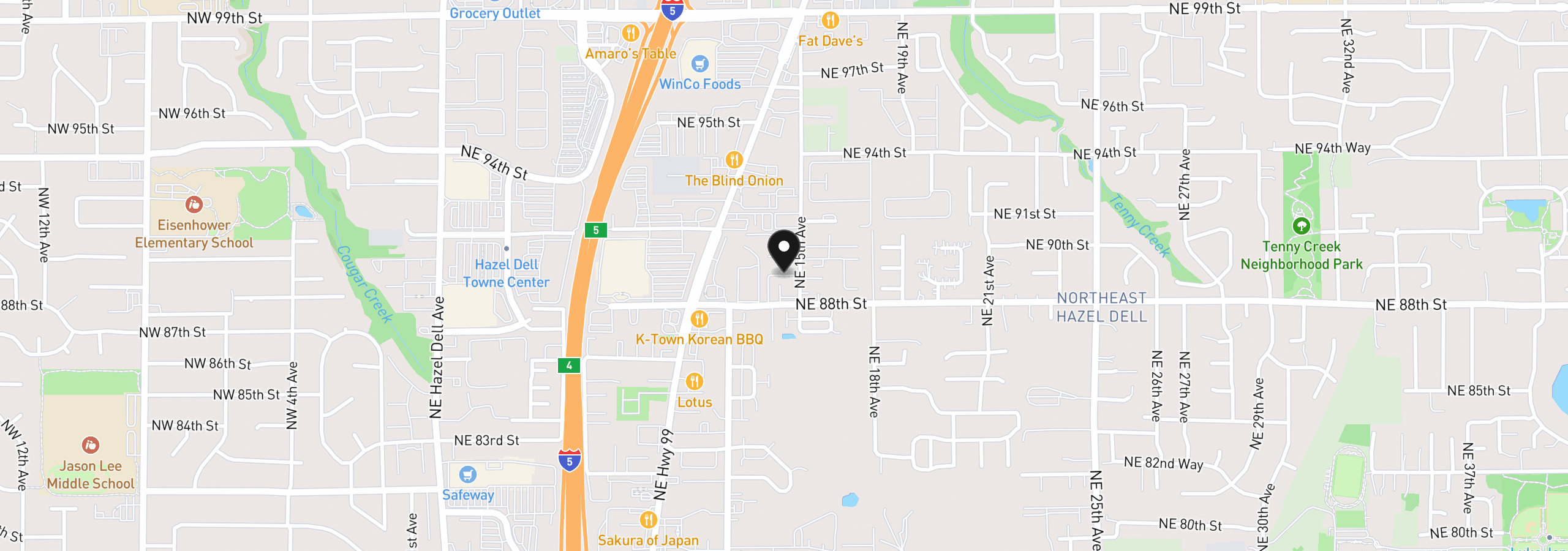 Map showing the location of 8904 NE 15th Ave C21, Vancouver, Wa 98665