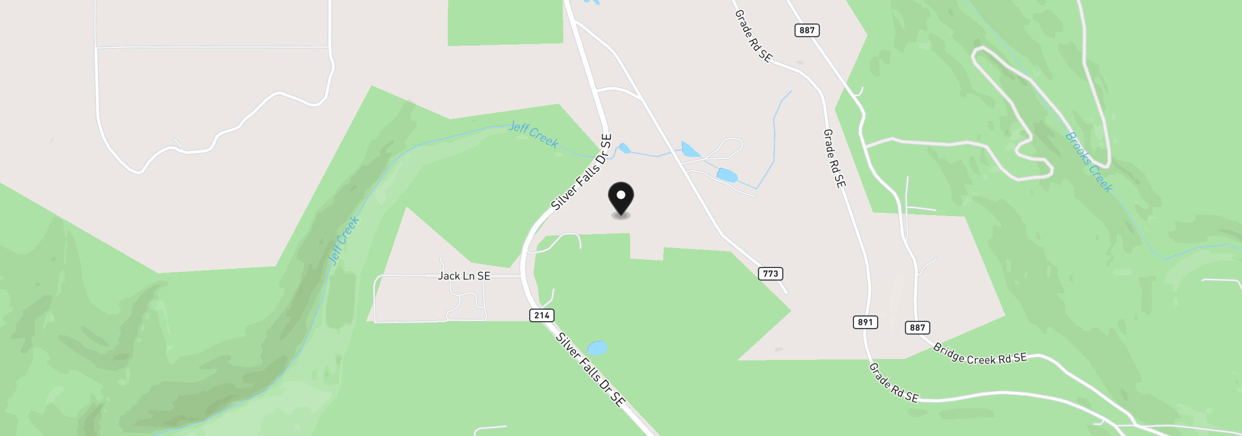 Map showing the location of 19860 SE Sharon Tony Way 2, Silverton, OR 97381