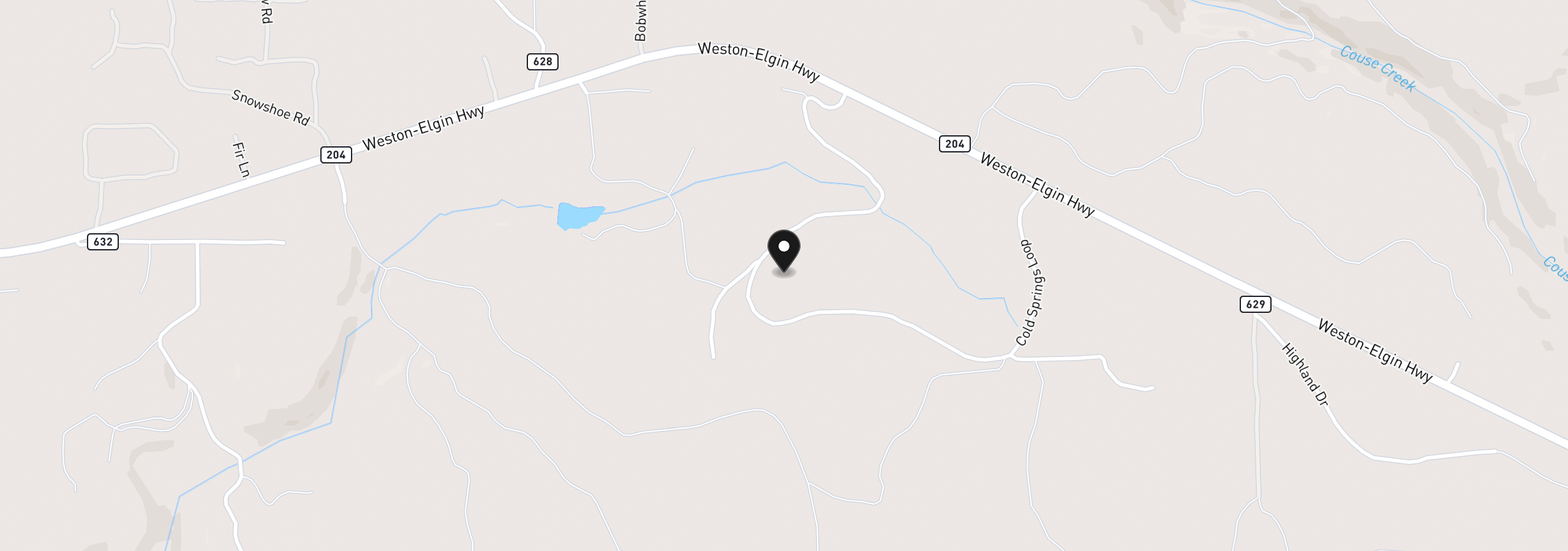 Map showing the location of 77875 Cold Springs Loop, Weston, OR 97886