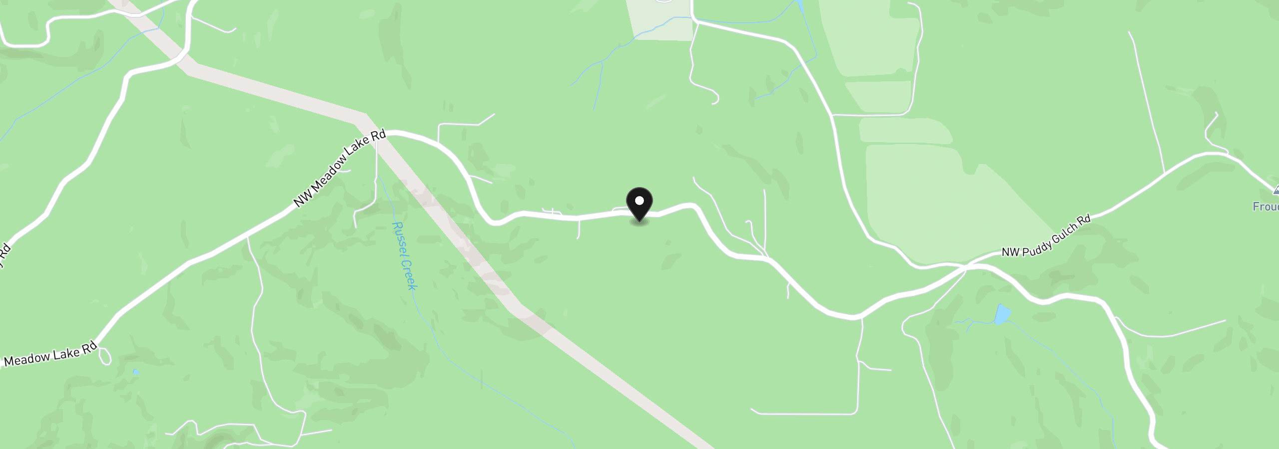 Map showing the location of 19037 NW Meadow Lake Rd, Yamhill, OR 97148