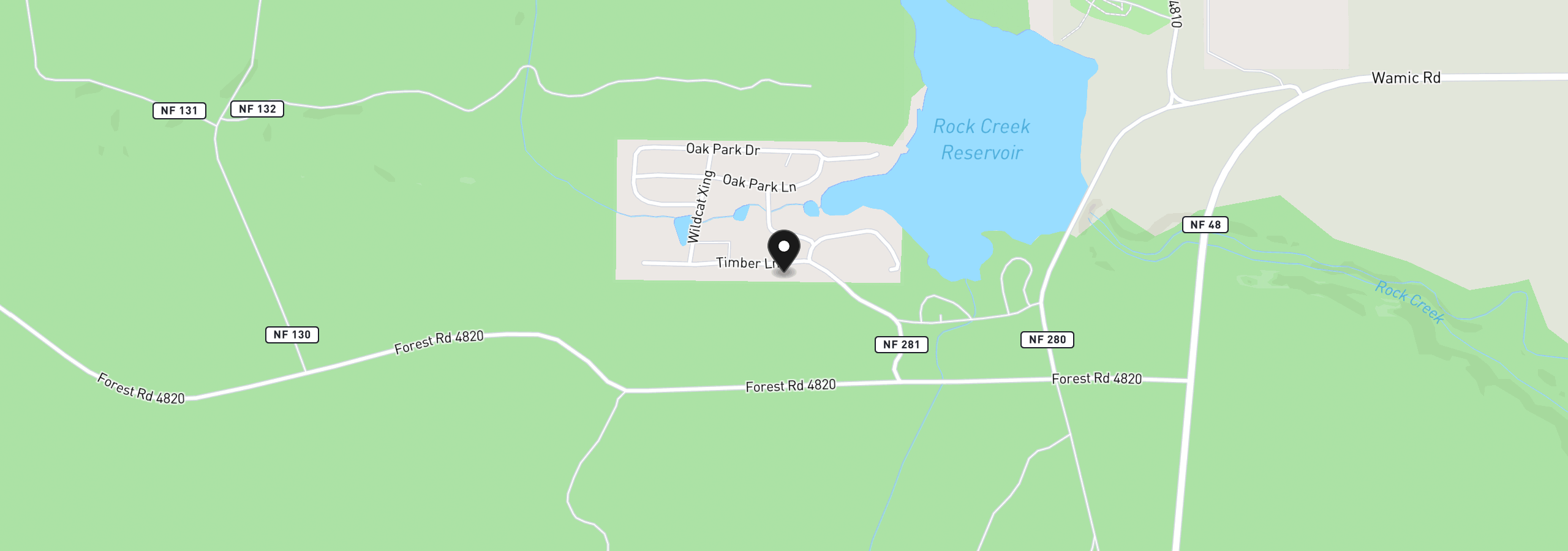 Map showing the location of 126 Timber Ln, Tygh Valley, OR 97063