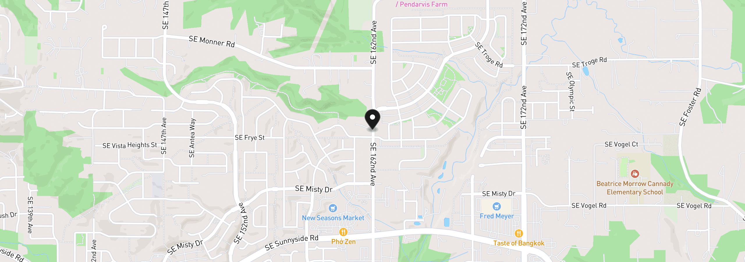 Map showing the location of 11122 SE 162nd Ave Lt 597, Happy Valley, OR 97086