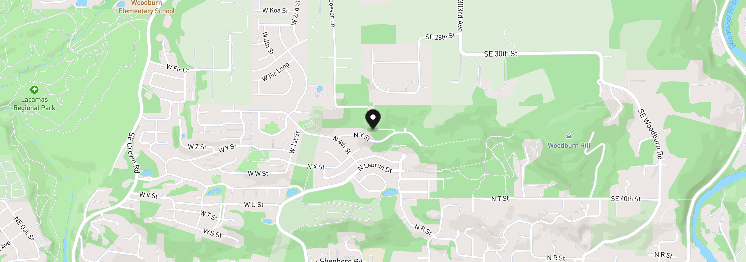Map showing the location of 478 N Z Cir, Washougal, Wa 98671