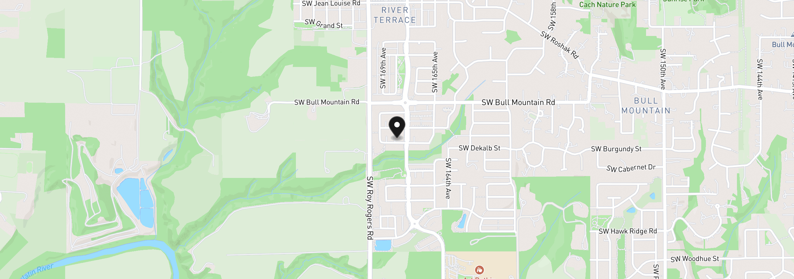 Map showing the location of 16823 SW Colorado Ln, Tigard, OR 97224
