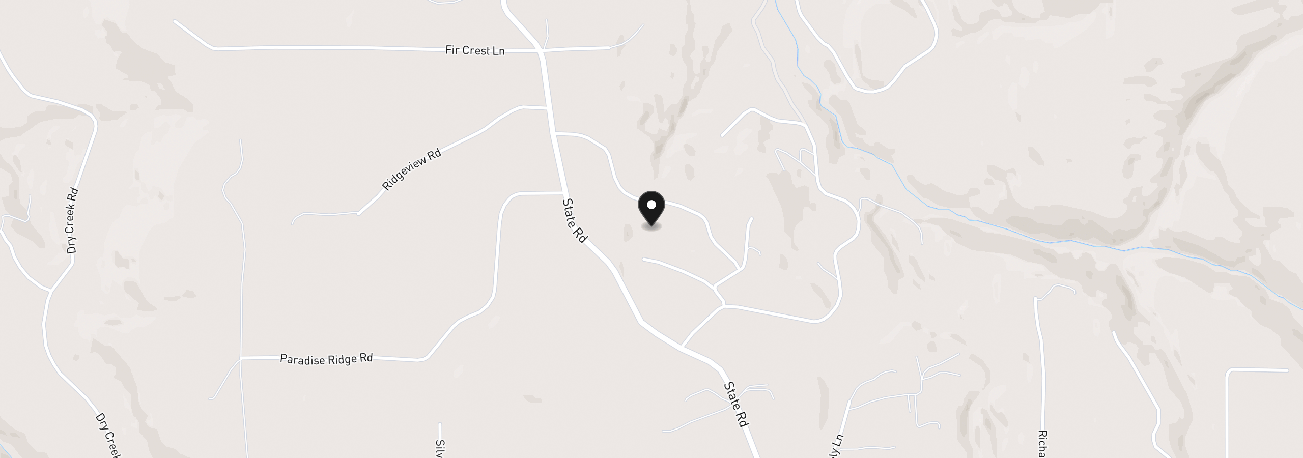 Map showing the location of Evergreen Terrace, Mosier, OR 97040