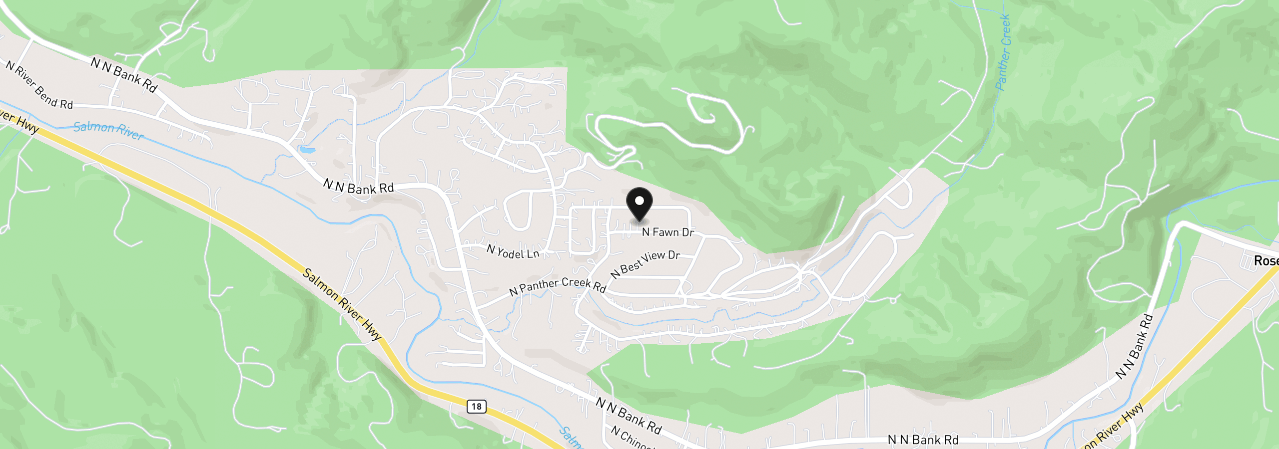 Map showing the location of 363 N Fawn Dr, Otis, OR 97368