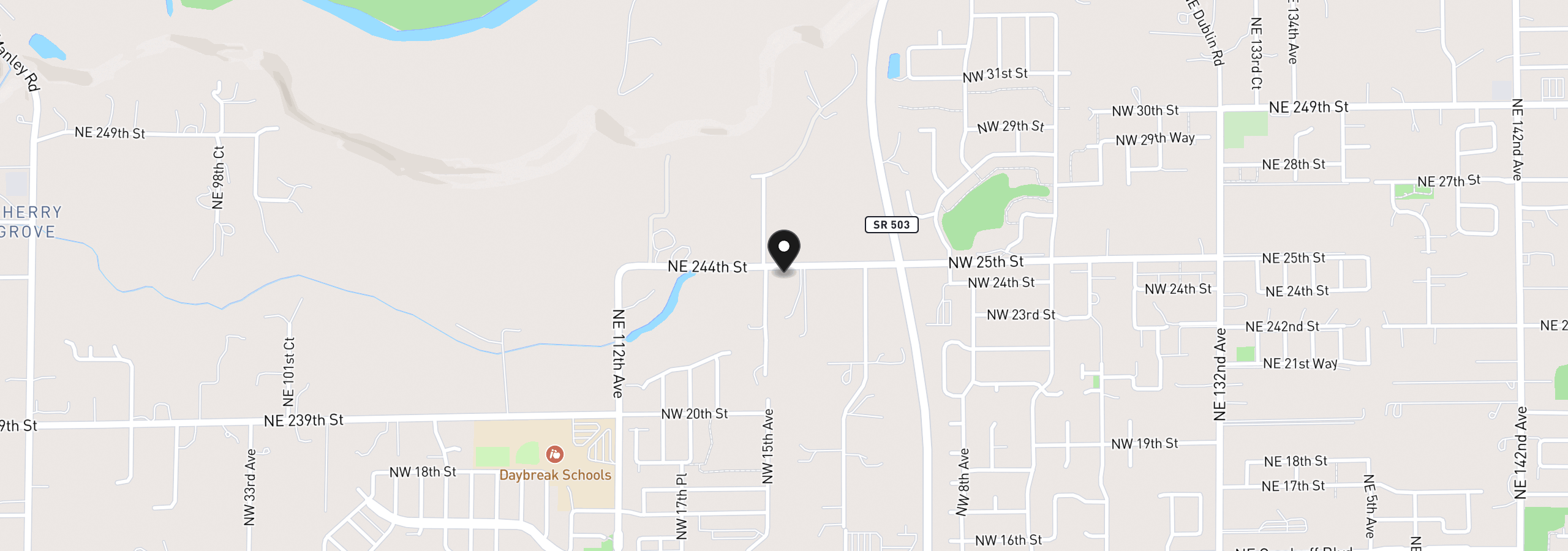 Map showing the location of 11707 NE 244th St, Battle Ground, Wa 98604