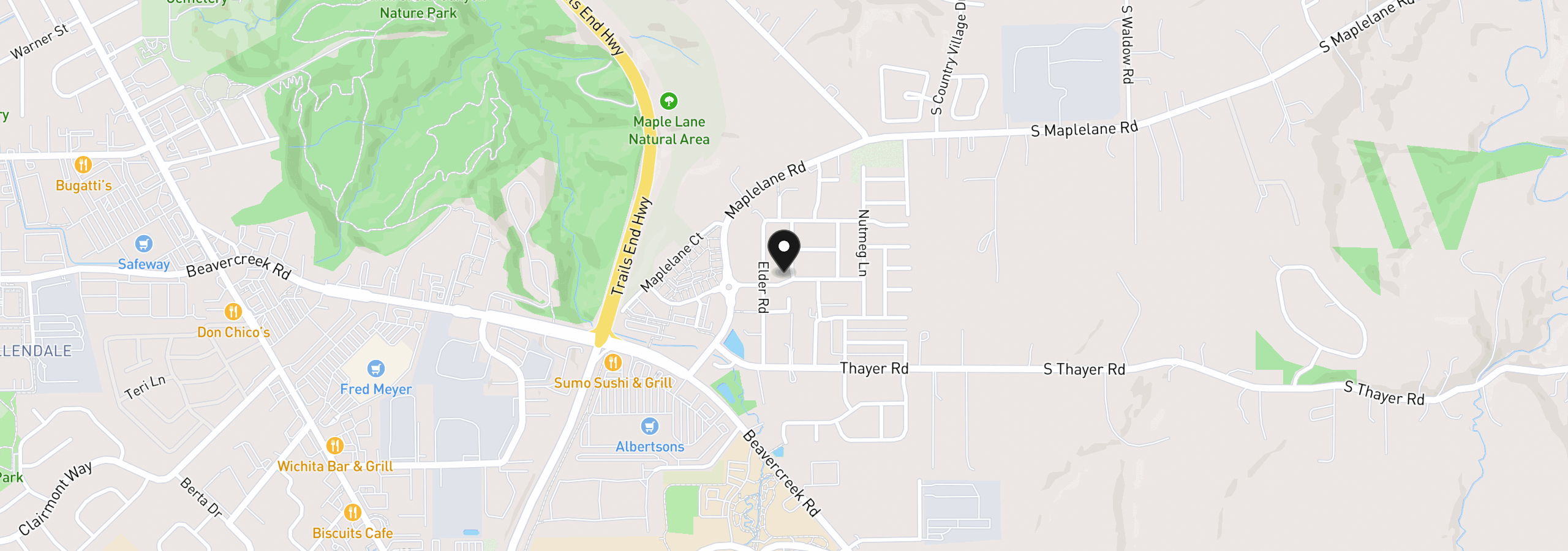 Map showing the location of 14533 Walnut Grove Way, Oregon City, OR 97045