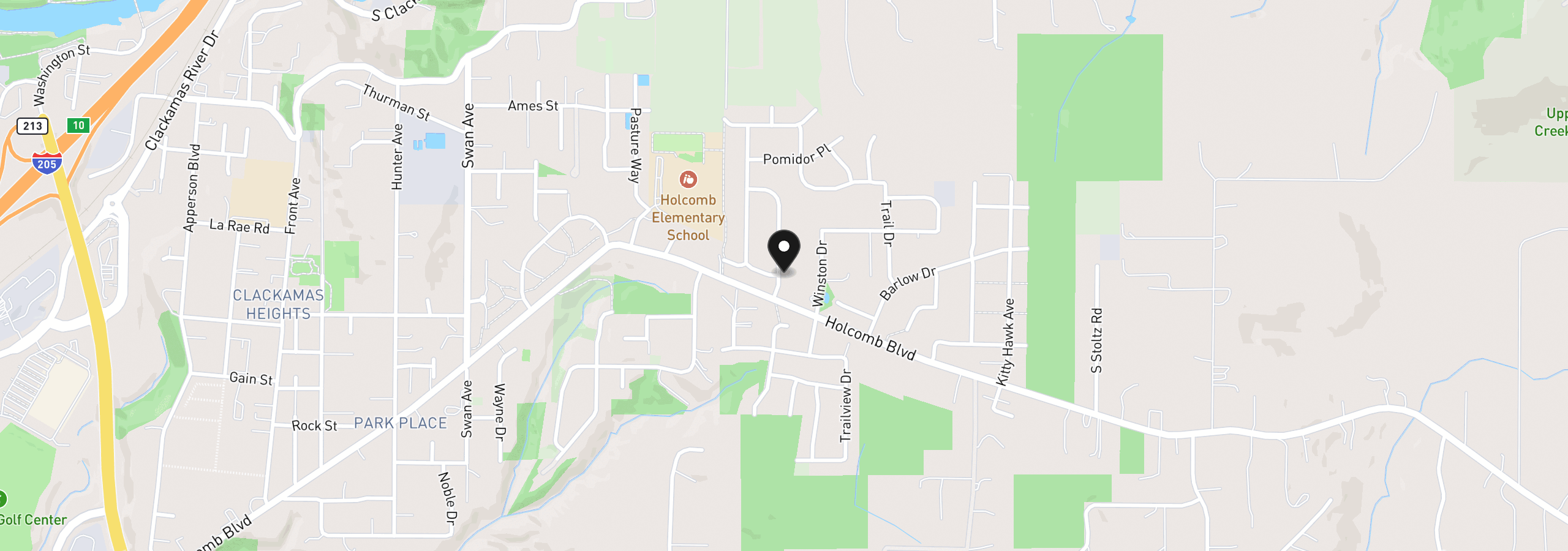 Map showing the location of 16156 Serres Farms Way, Oregon City, OR 97045