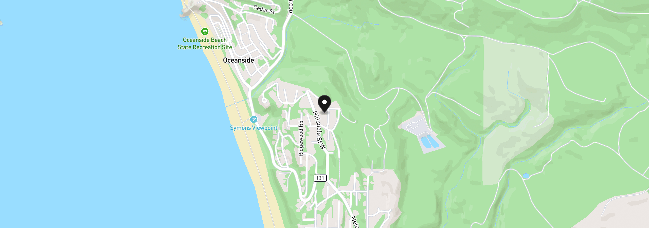 Map showing the location of Castle Pl Tl 103, Oceanside, OR 97134