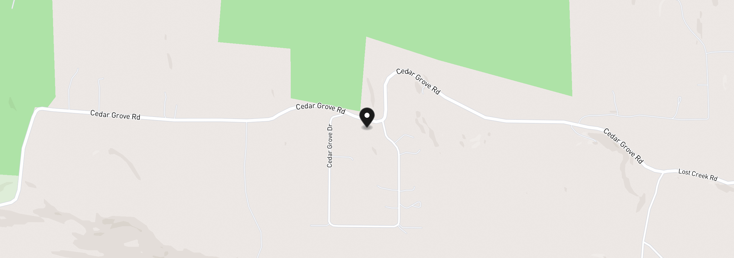 Map showing the location of 22726 Cedar Grove Rd, Clatskanie, OR 97016