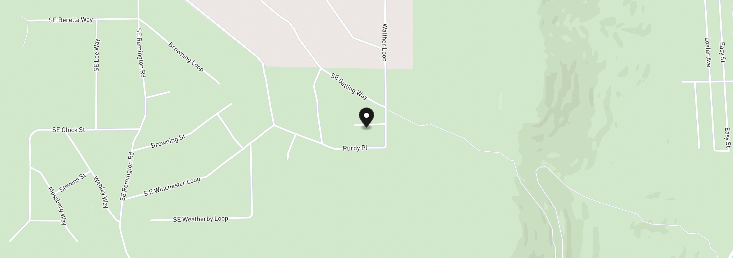Map showing the location of 7872 SE Thompson Ct, Prineville, OR 97754