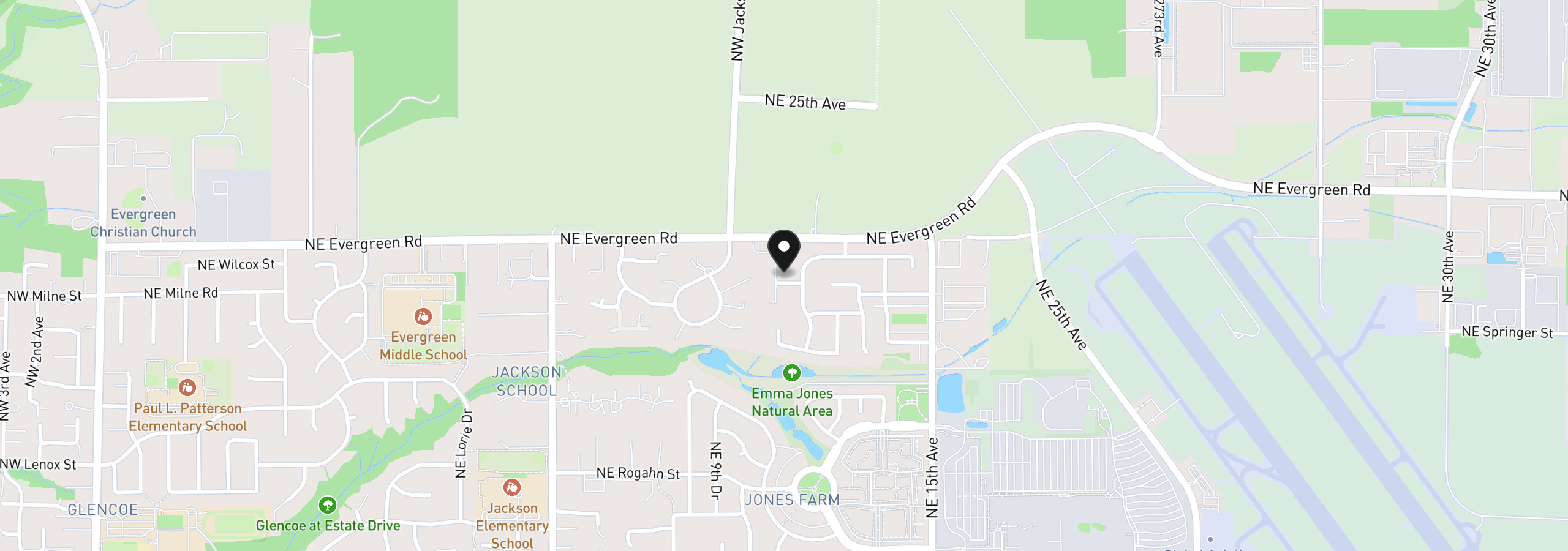 Map showing the location of 1175 NE Irene Ct, Hillsboro, OR 97124