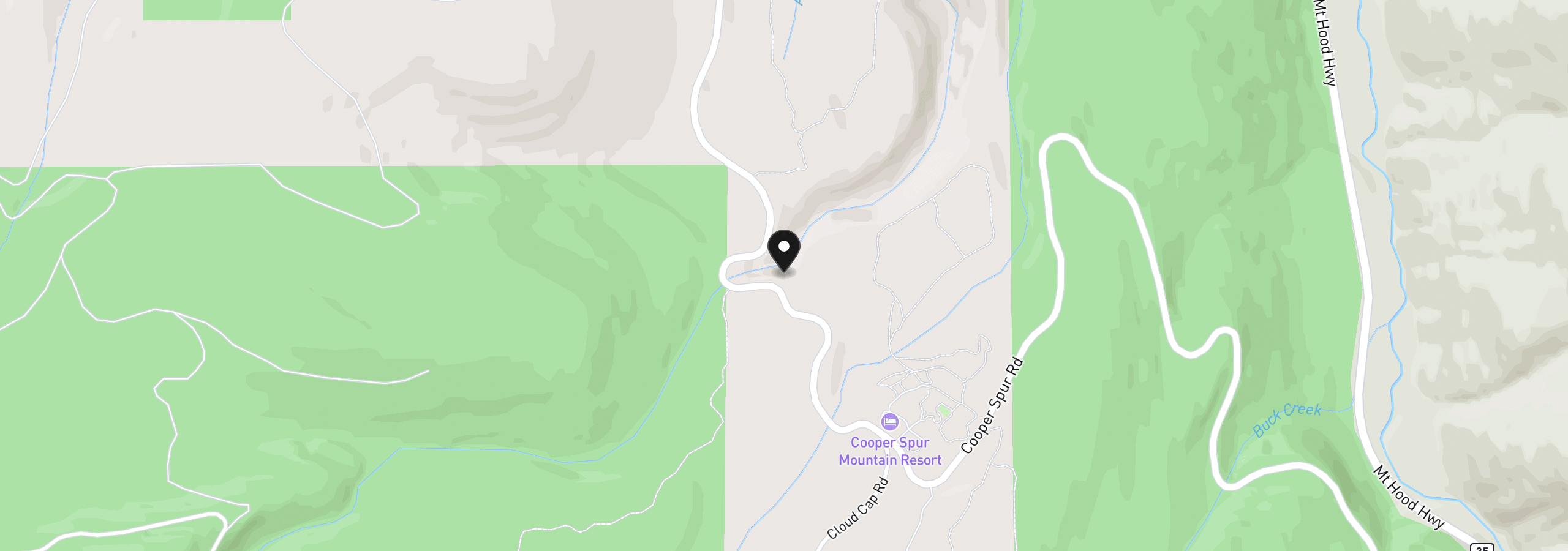 Map showing the location of 10581 Cooper Spur Rd, Mt Hood Prkdl, OR 97041