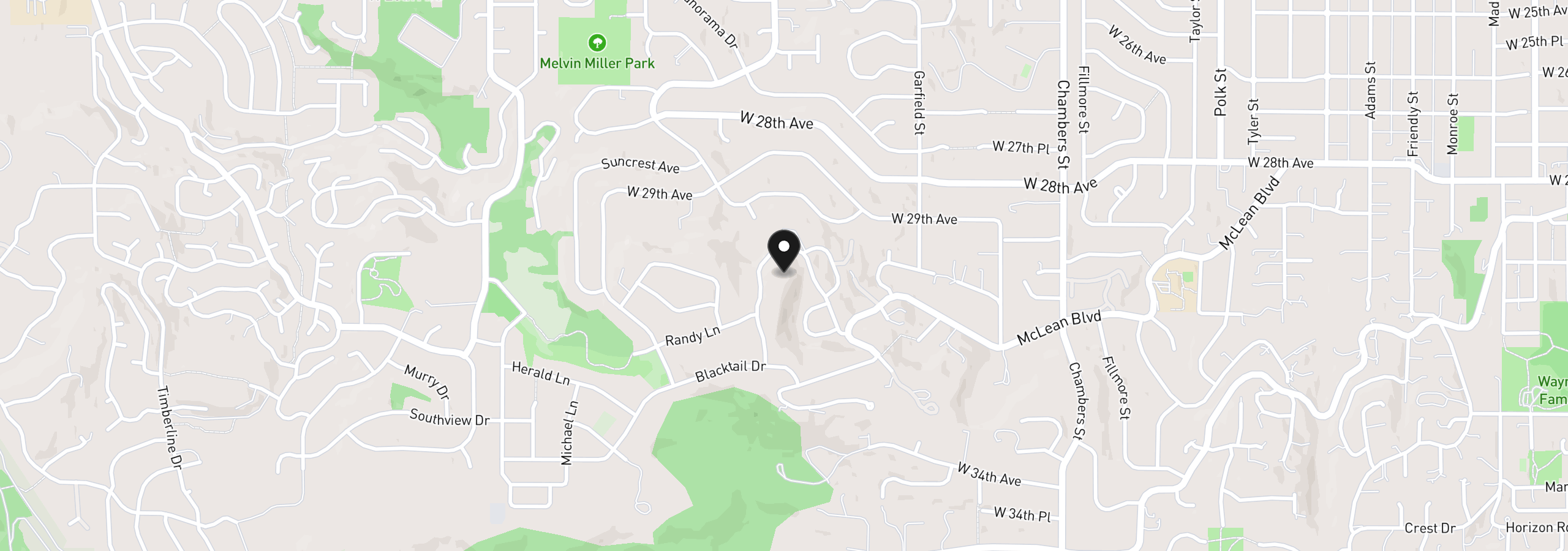 Map showing the location of 2244 Lasater Blvd, Eugene, OR 97405