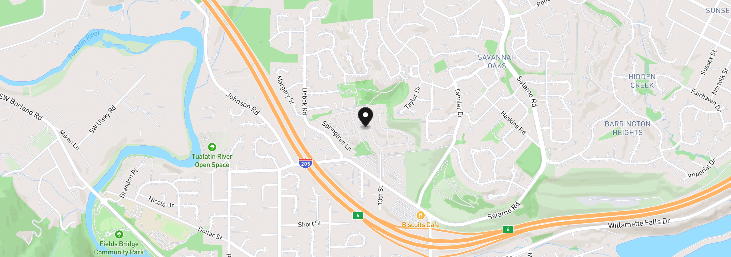 Map showing the location of 3555 Summerlinn Dr, West Linn, OR 97068