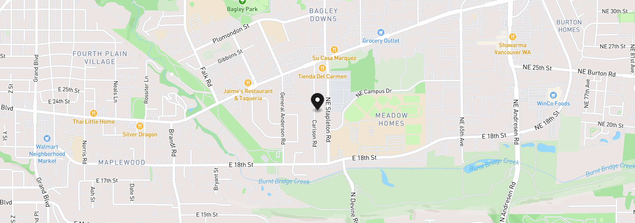 Map showing the location of 2305 Carlson Rd, Vancouver, Wa 98661