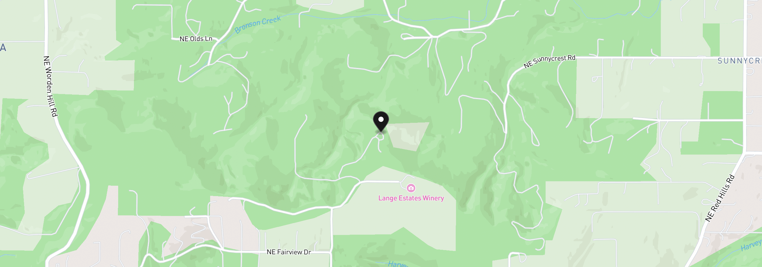 Map showing the location of 18885 NE Buena Vista Dr, Dundee, OR 97115
