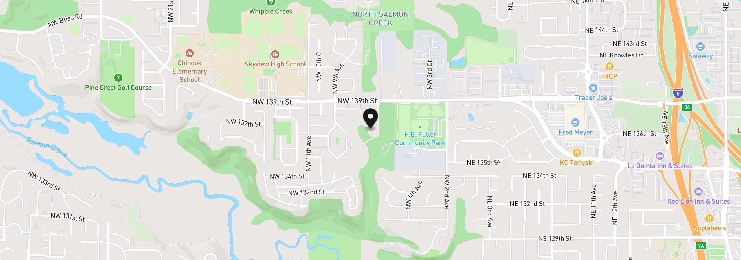 Map showing the location of 717 NW 137th St, Vancouver, Wa 98685