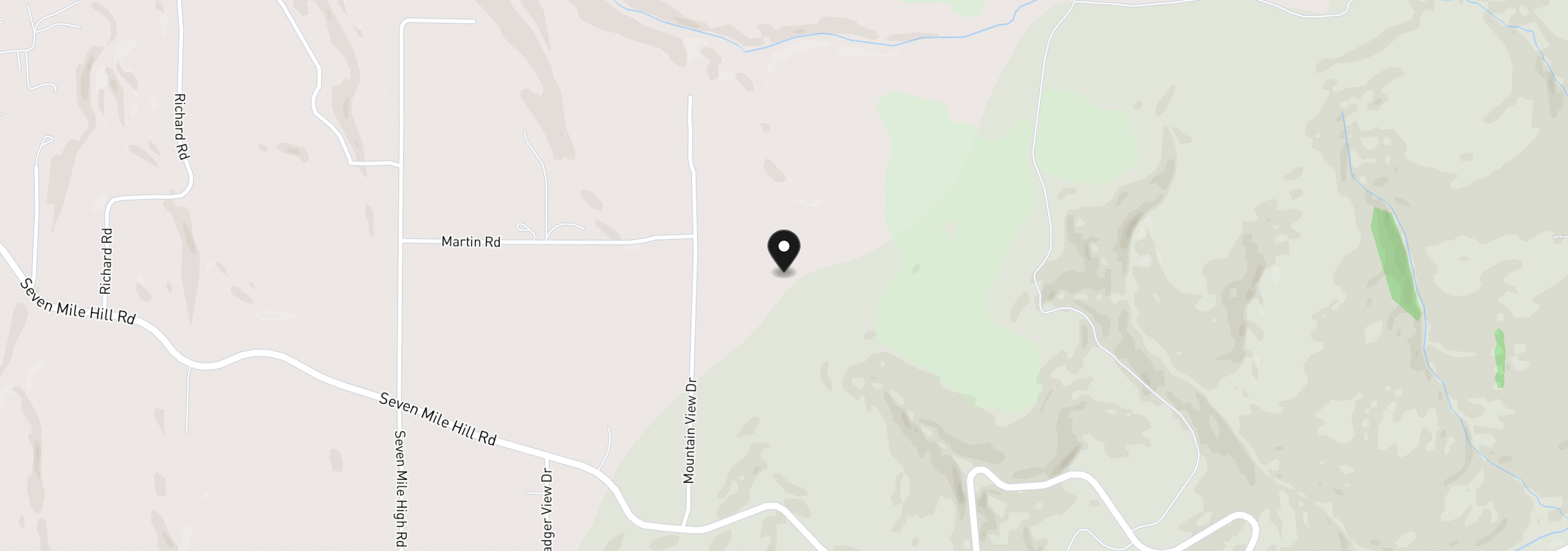 Map showing the location of 2080 Mountain View Dr, The Dalles, OR 97058