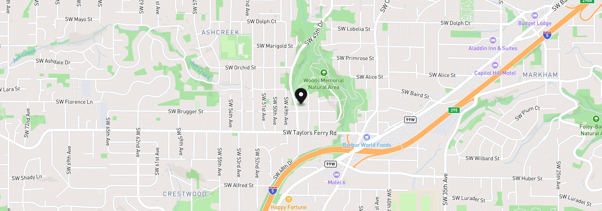 Map showing the location of Levy Code 001, Portland, OR 97219