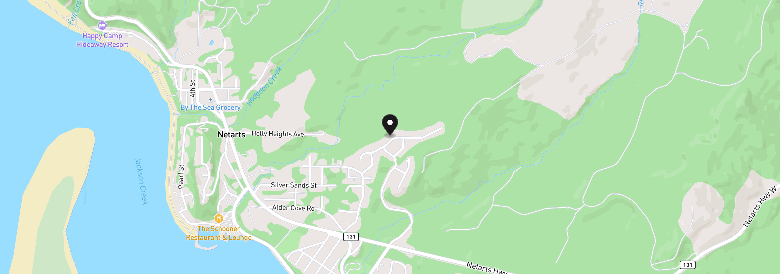 Map showing the location of 4390 Sequoia Loop, Tillamook, OR 97141