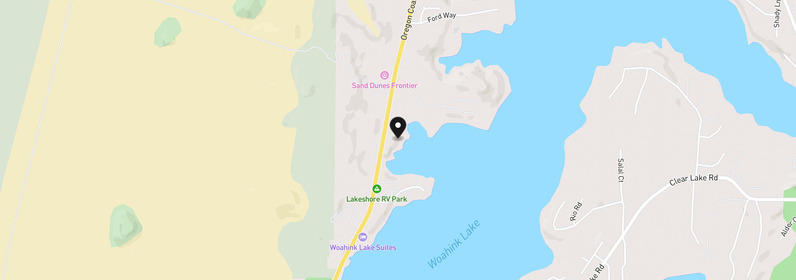 Map showing the location of 83837 Hwy101, Florence, OR 97439
