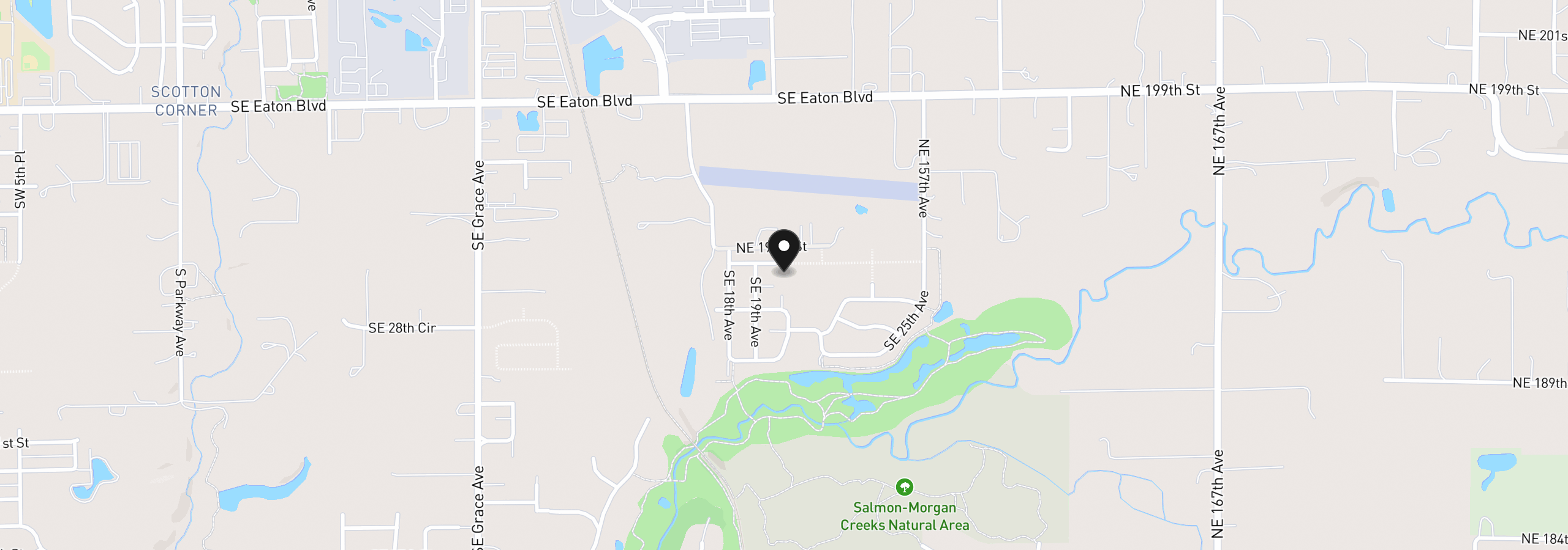 Map showing the location of 2013 SE 25th Way, Battle Ground, Wa 98604