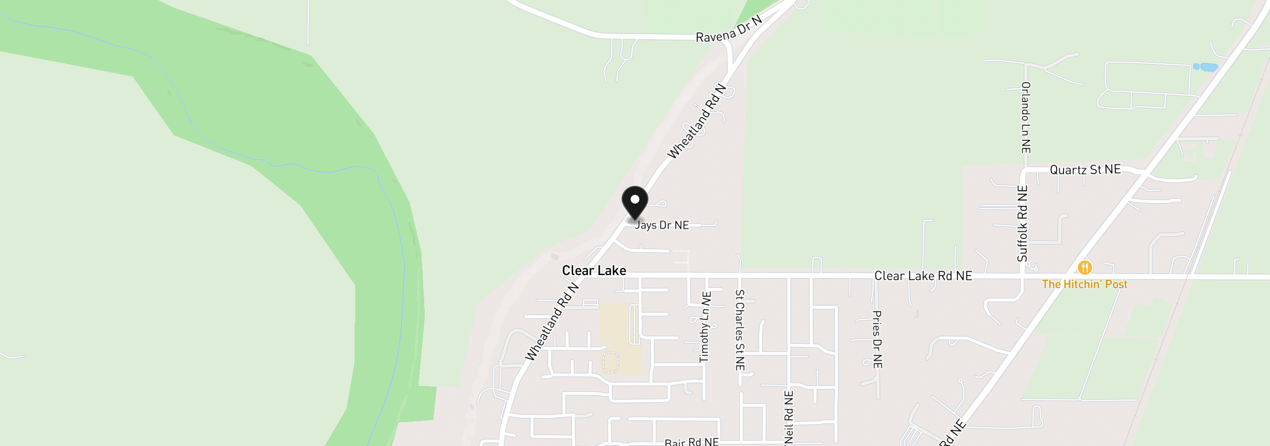 Map showing the location of 1123 Jays Dr, Keizer, OR 97303