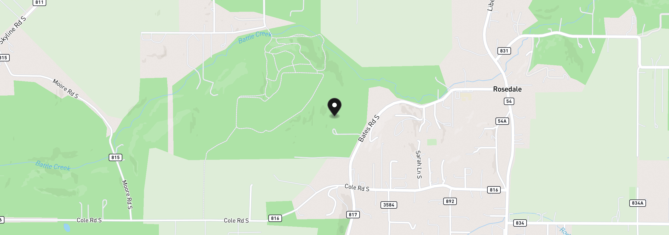 Map showing the location of 7235 Bates Rd S, Salem, OR 97306