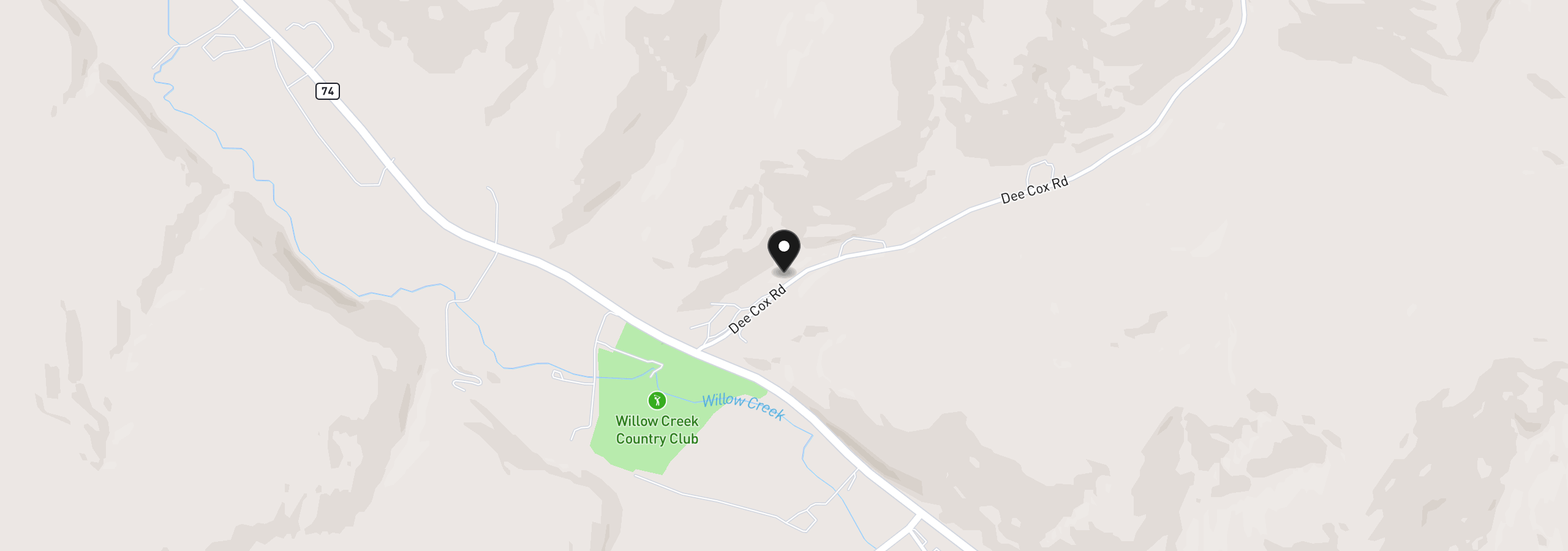 Map showing the location of 61476 Dee Cox Rd, Heppner, OR 97836